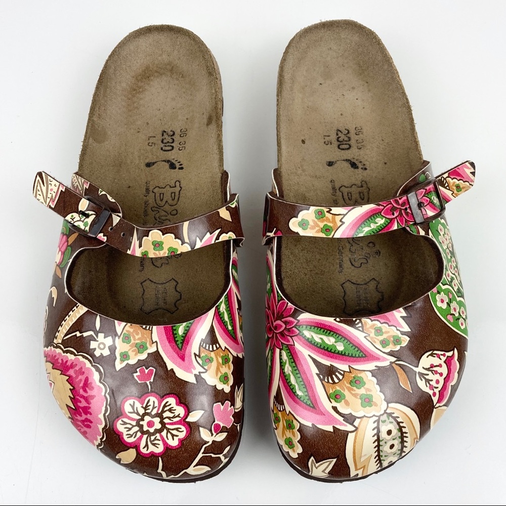 Birkenstock Birki’s Women’s Maria Floral Print Clogs Mary Jane Strap Size 36 (5)